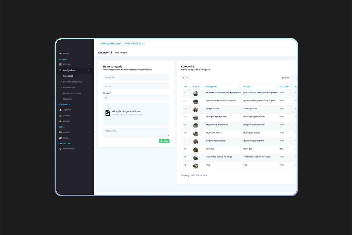 Program për real estate Saas
