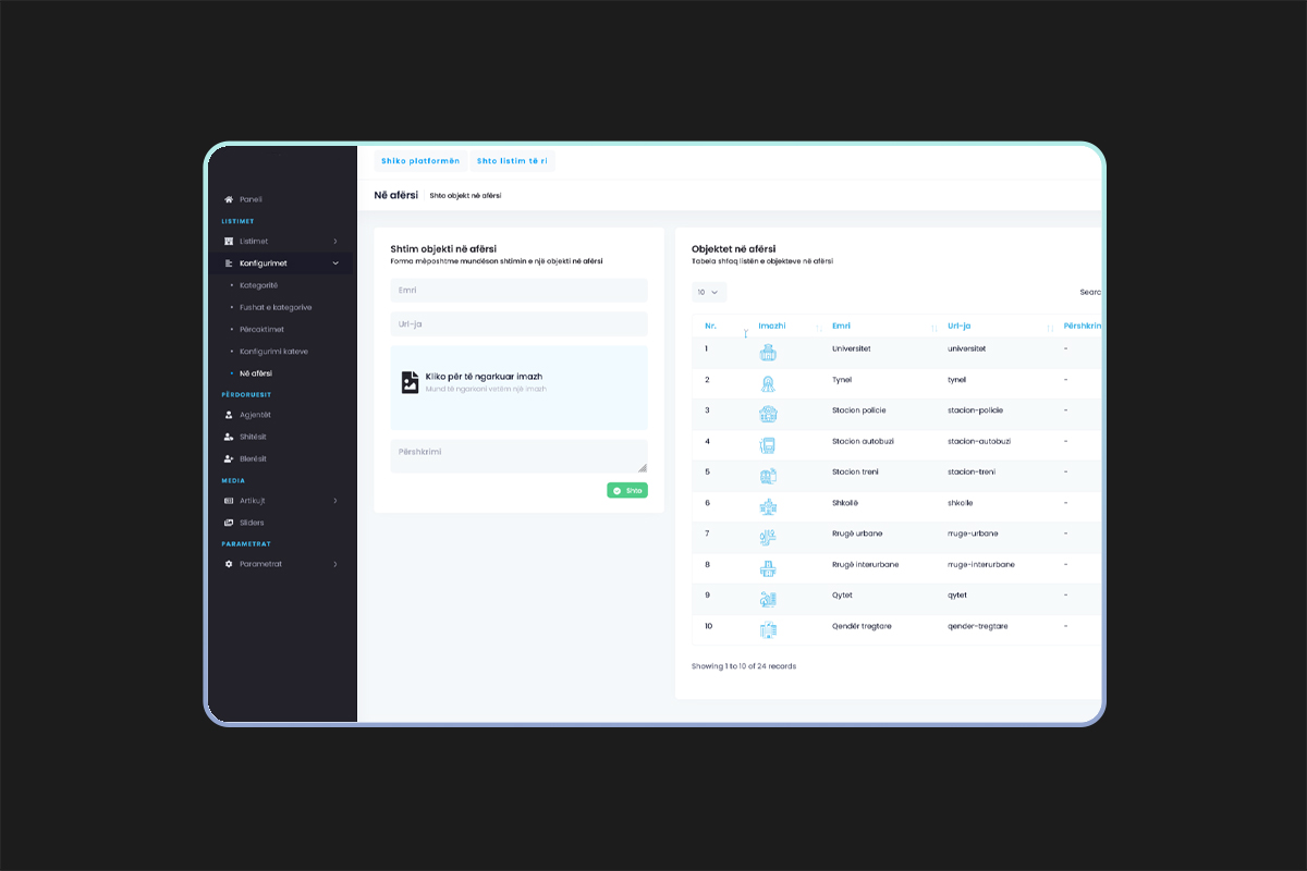 Program për real estate Saas